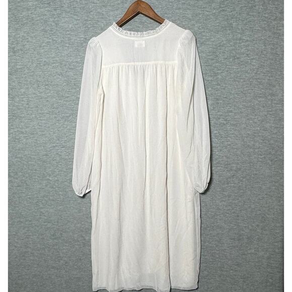 Wilfred Fae Dress Size M Cottage Coquette Midi Sheer Quiet Luxury Minimalist - Picture 3 of 5